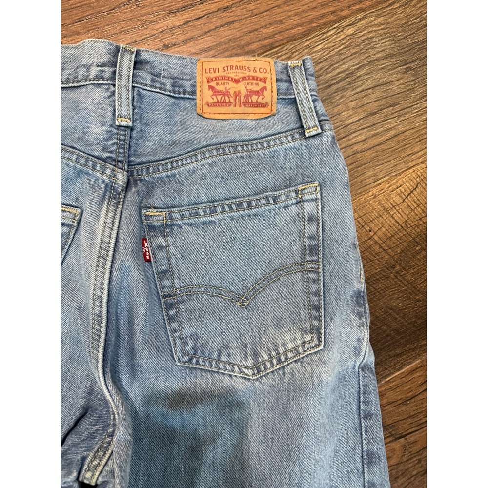 Levis 94 Baggy Jeans Light Wash High Rise Wide Leg Denim Size 26 VTG Inspired